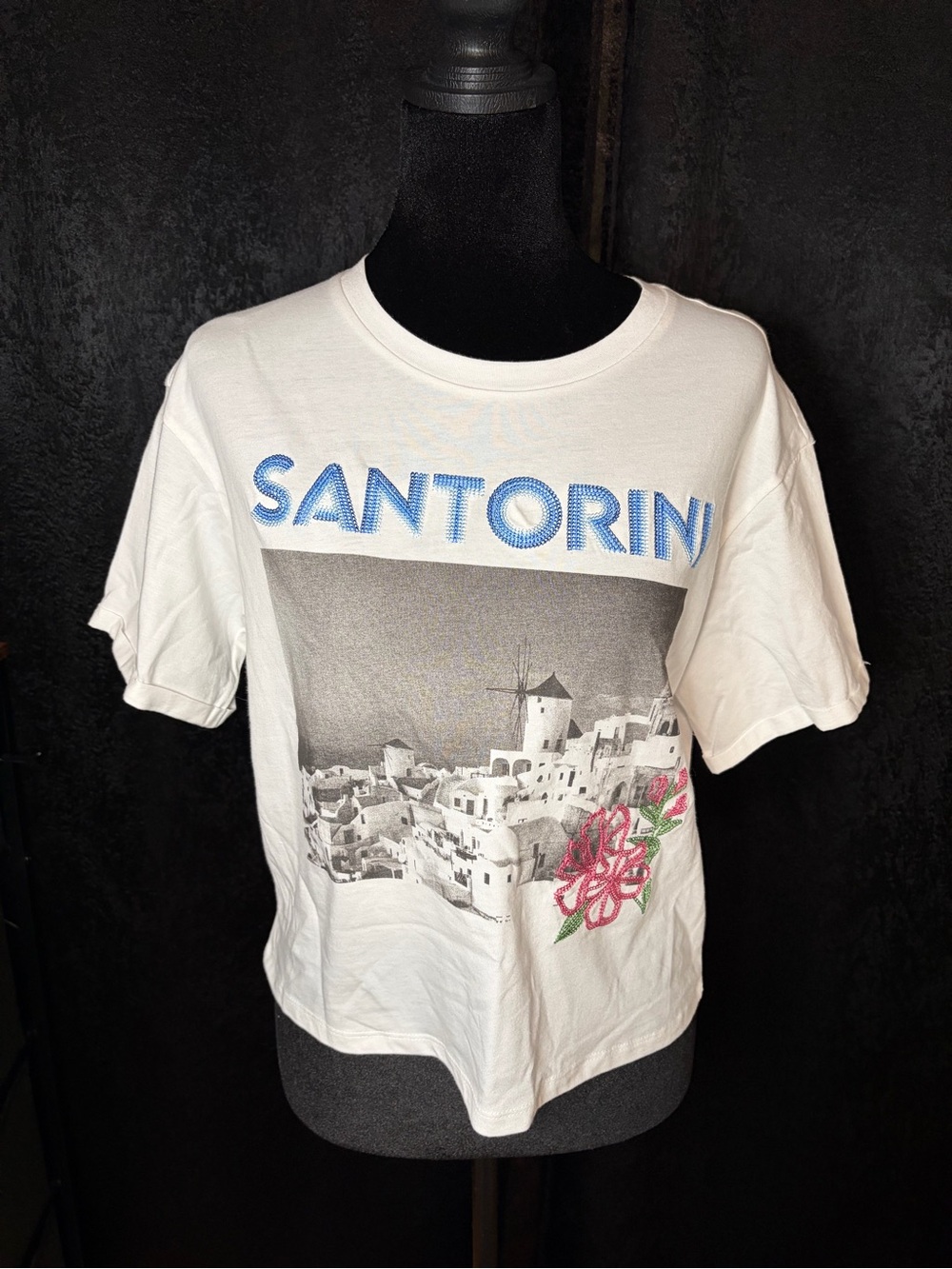 Santorini Graphic Tee - White - Unbranded